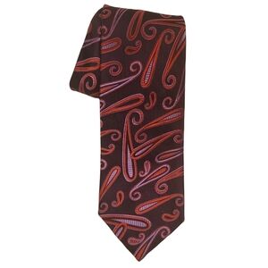 Robert Talbott Red and Lavender Paisley Best of Class Silk Woven Tie